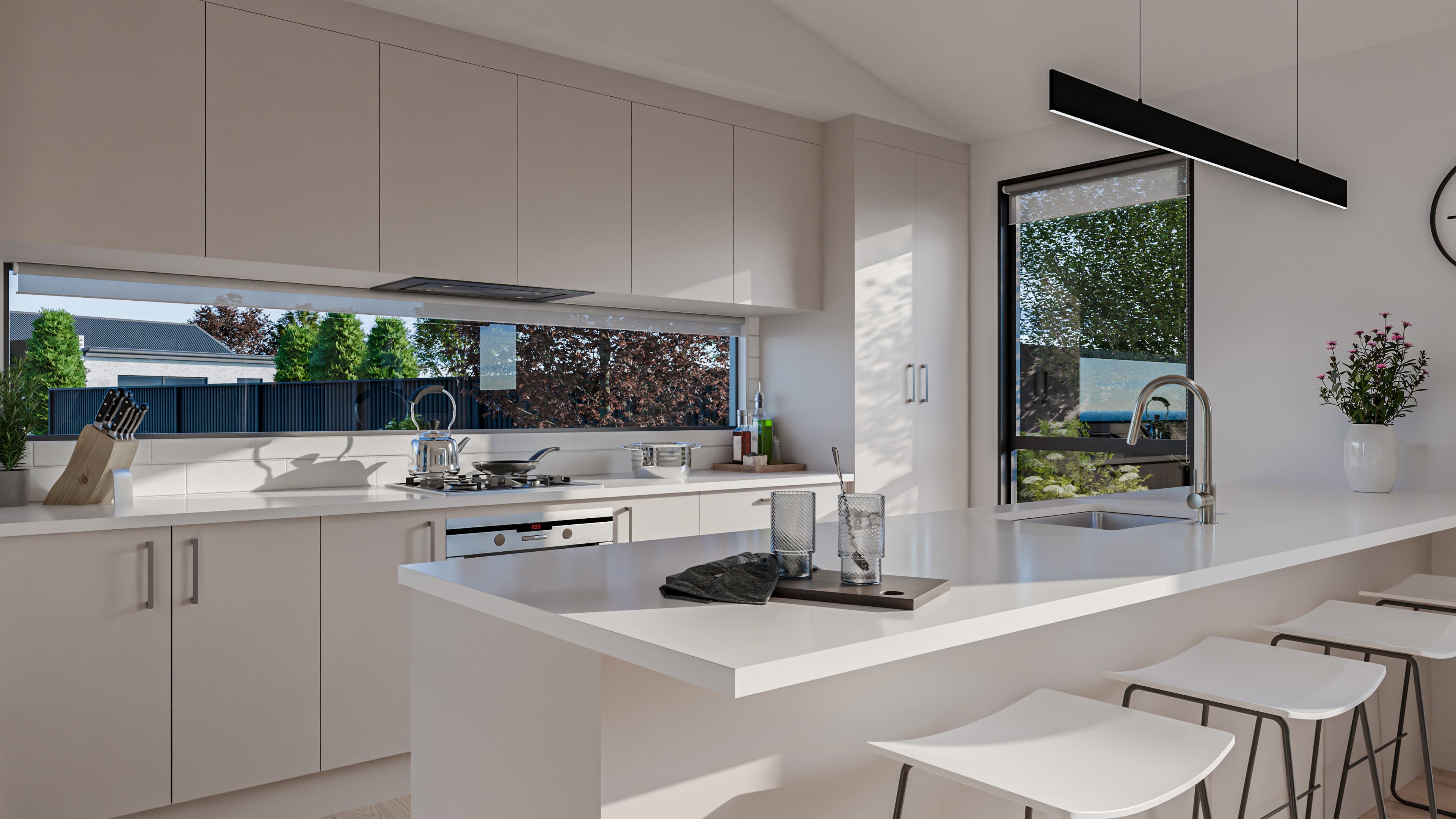 Full kitchen at The Horsham Residences